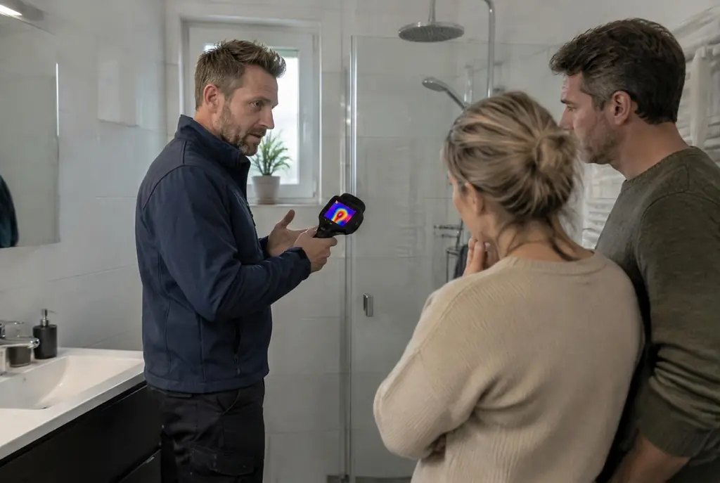 Lekdetectie Leusden – specialist legt bevindingen uit aan bewoner